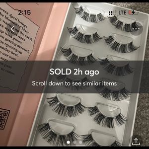 (2) boxes of Flutterhabit Sweetpea lashes